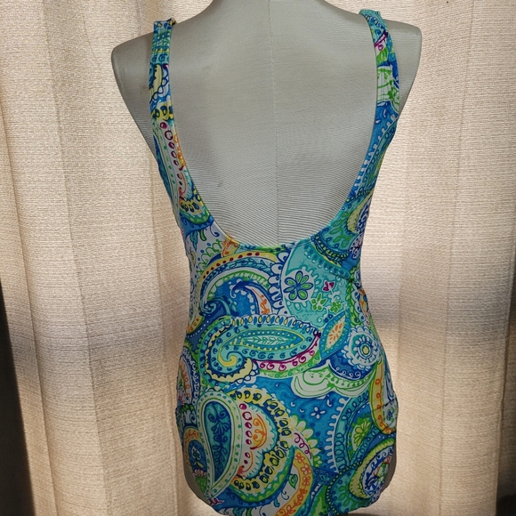 Ralph Lauren Paisley One Piece Swim Suit - Picture 2 of 5